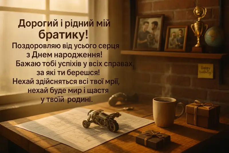 Зворушливе привітання з днем народження брату