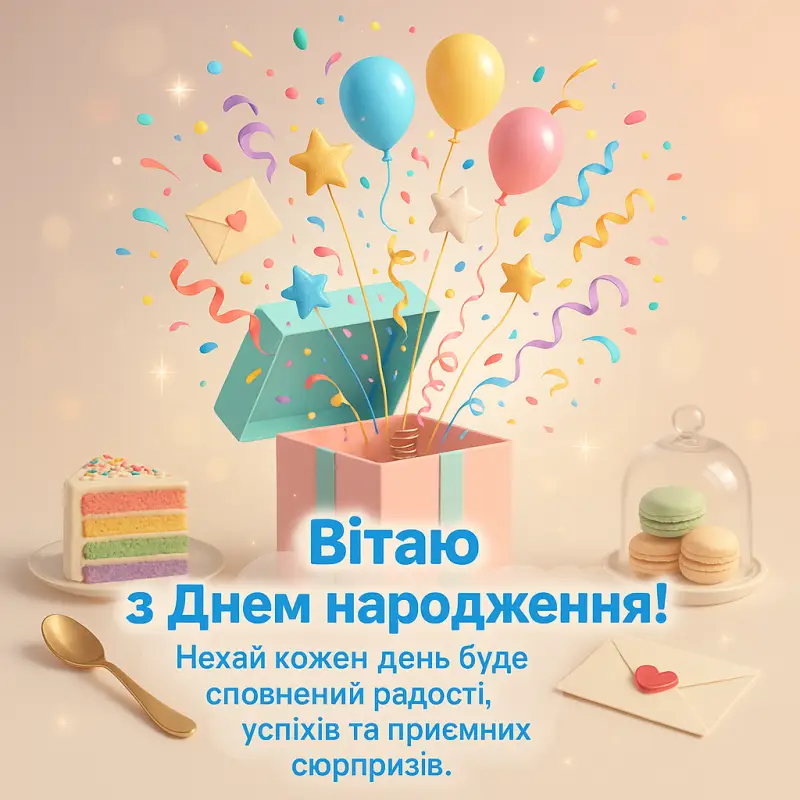 Привітання з днем народження своїми словами