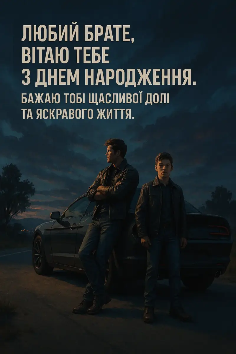 Зворушливе привітання з днем народження брату