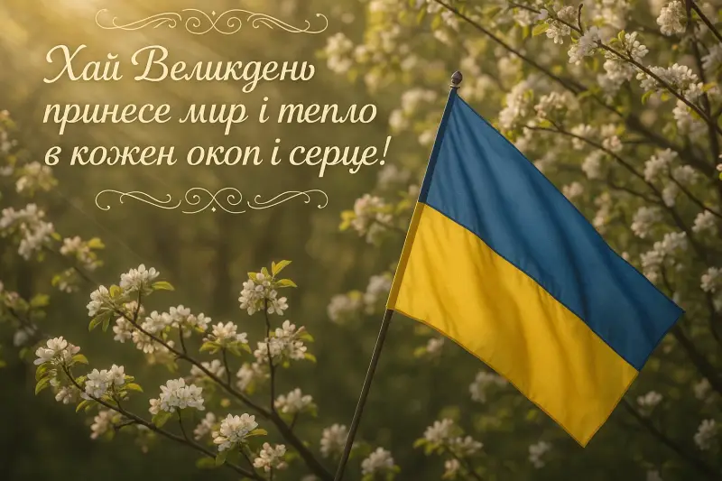 Привітання з Великоднем для ЗСУ