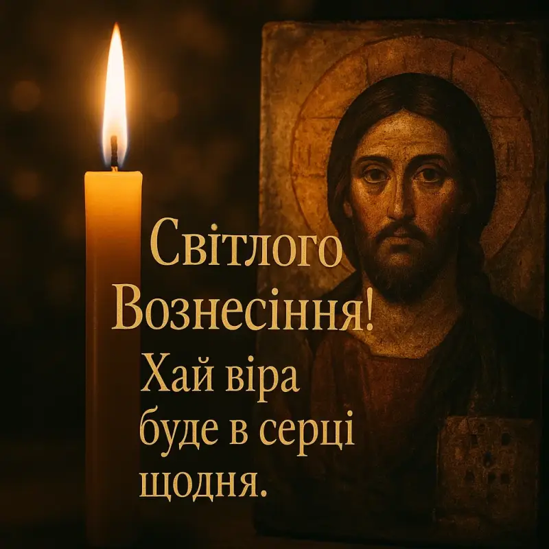 Привітання з Вознесінням Господнім українською