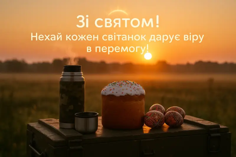 Привітання з Великоднем для ЗСУ