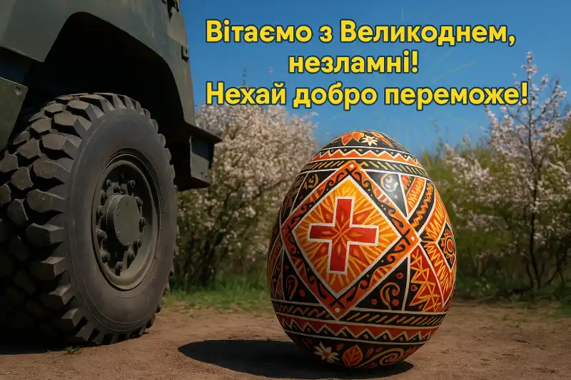Привітання з Великоднем для ЗСУ