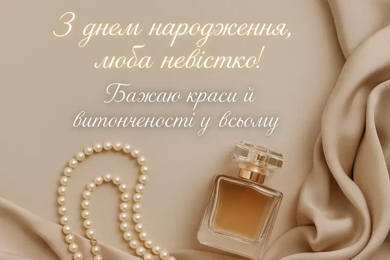 Привітання з днем народження невістки
