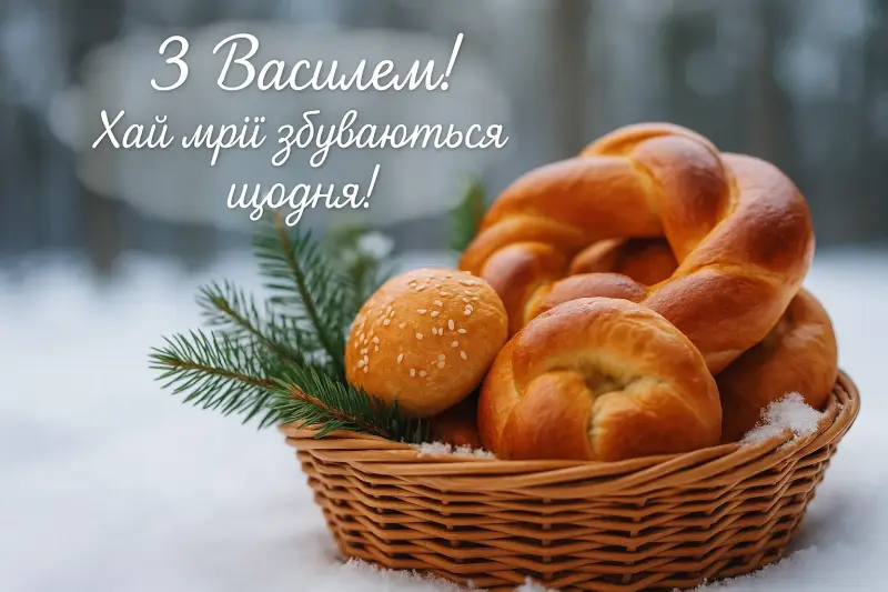 Привітання з Василем і старим Новим роком