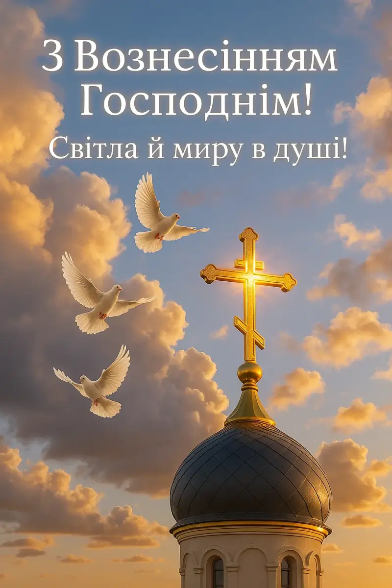 Привітання з Вознесінням Господнім українською