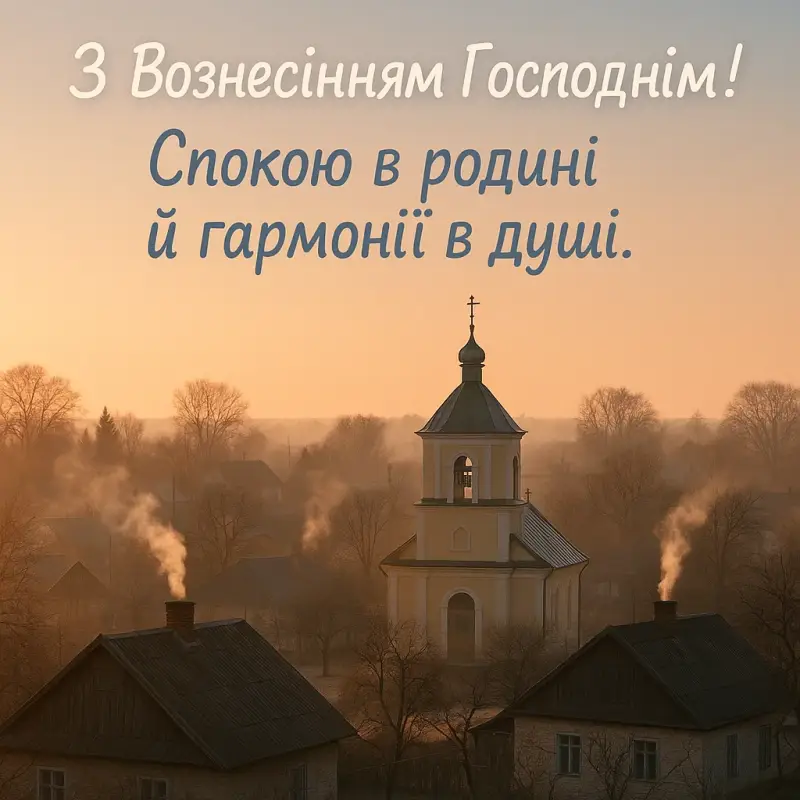 Привітання з Вознесінням Господнім українською