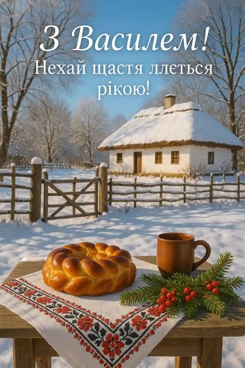 Привітання з Василем і старим Новим роком