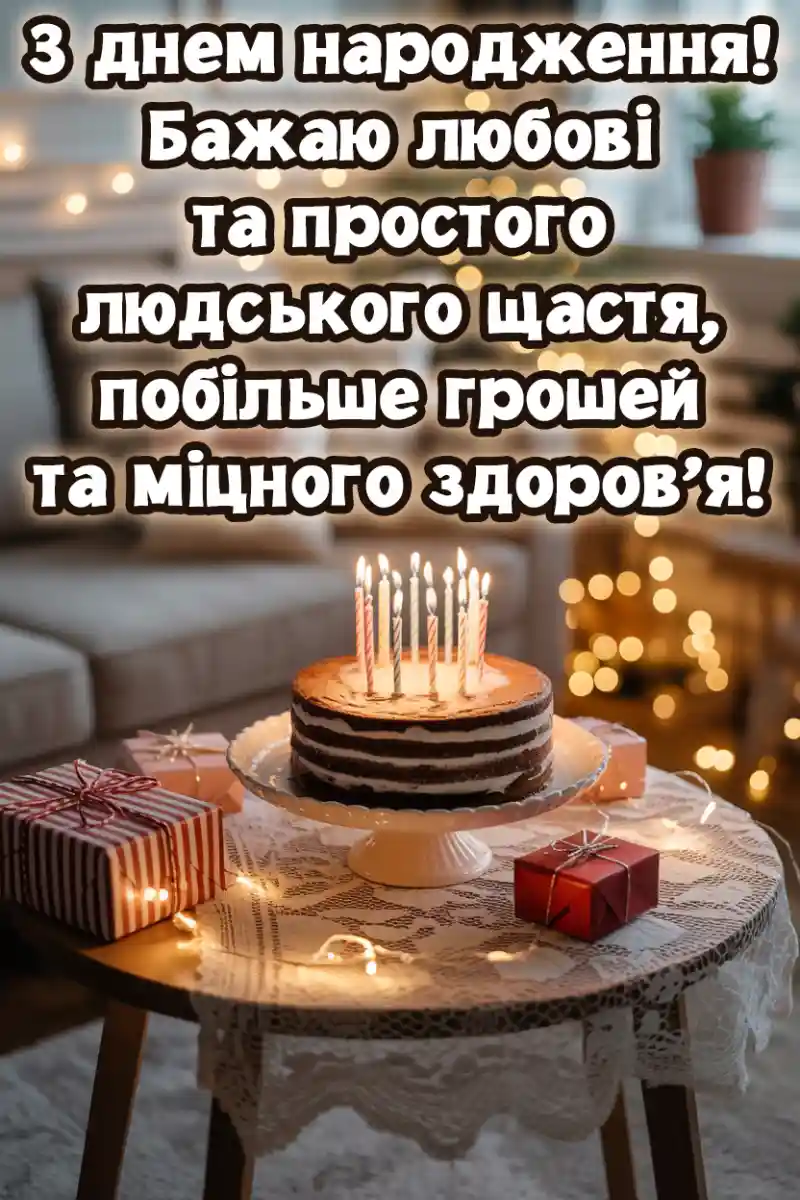 Короткі привітання з днем народження в картинках