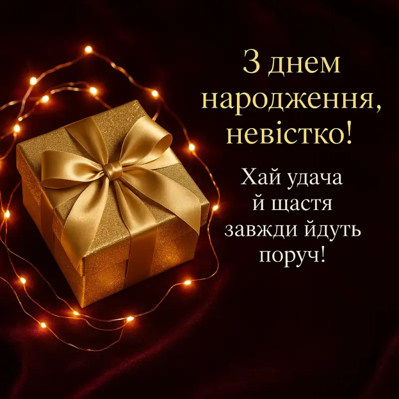 Привітання з днем народження невістки