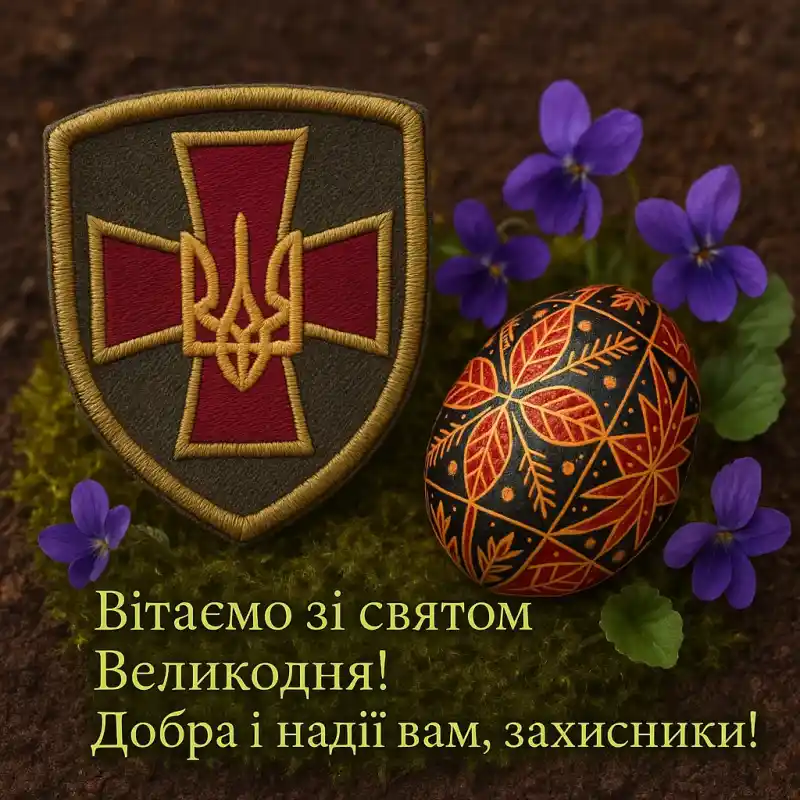 Привітання з Великоднем для ЗСУ