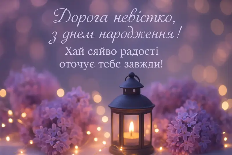 Привітання з днем народження невістки