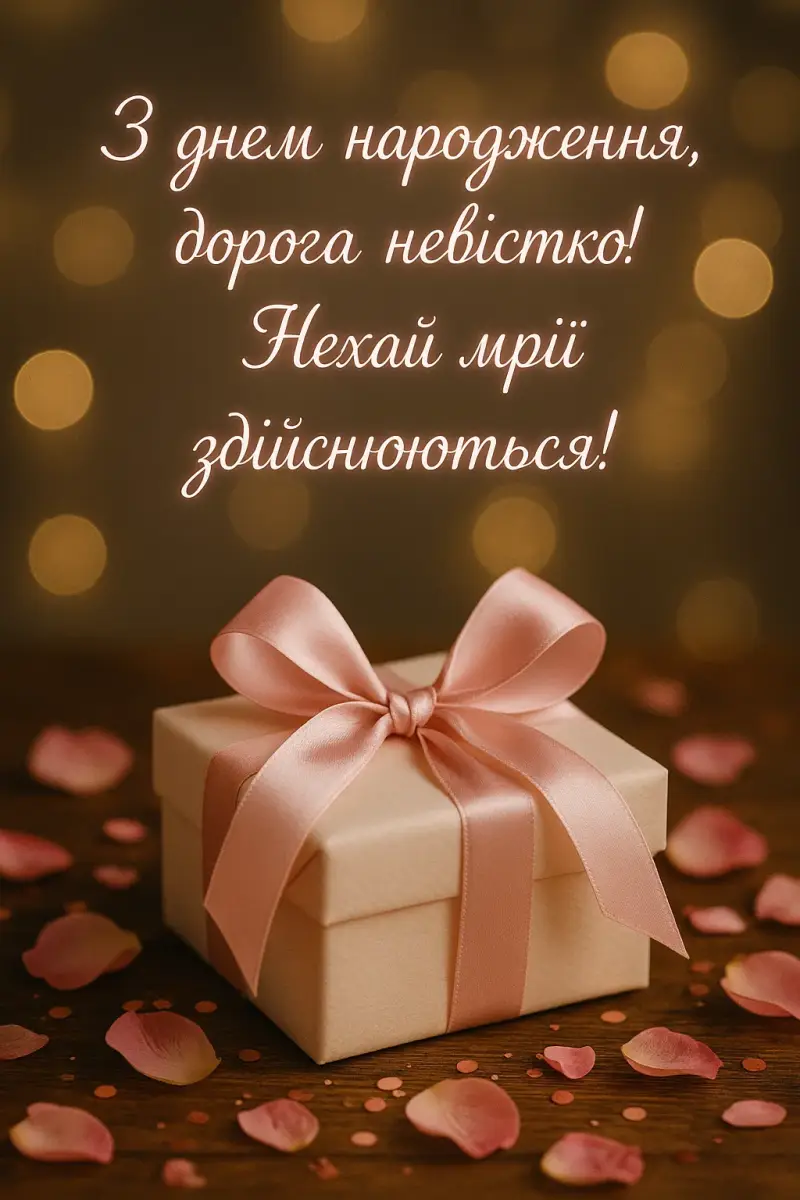 Привітання з днем народження невістки