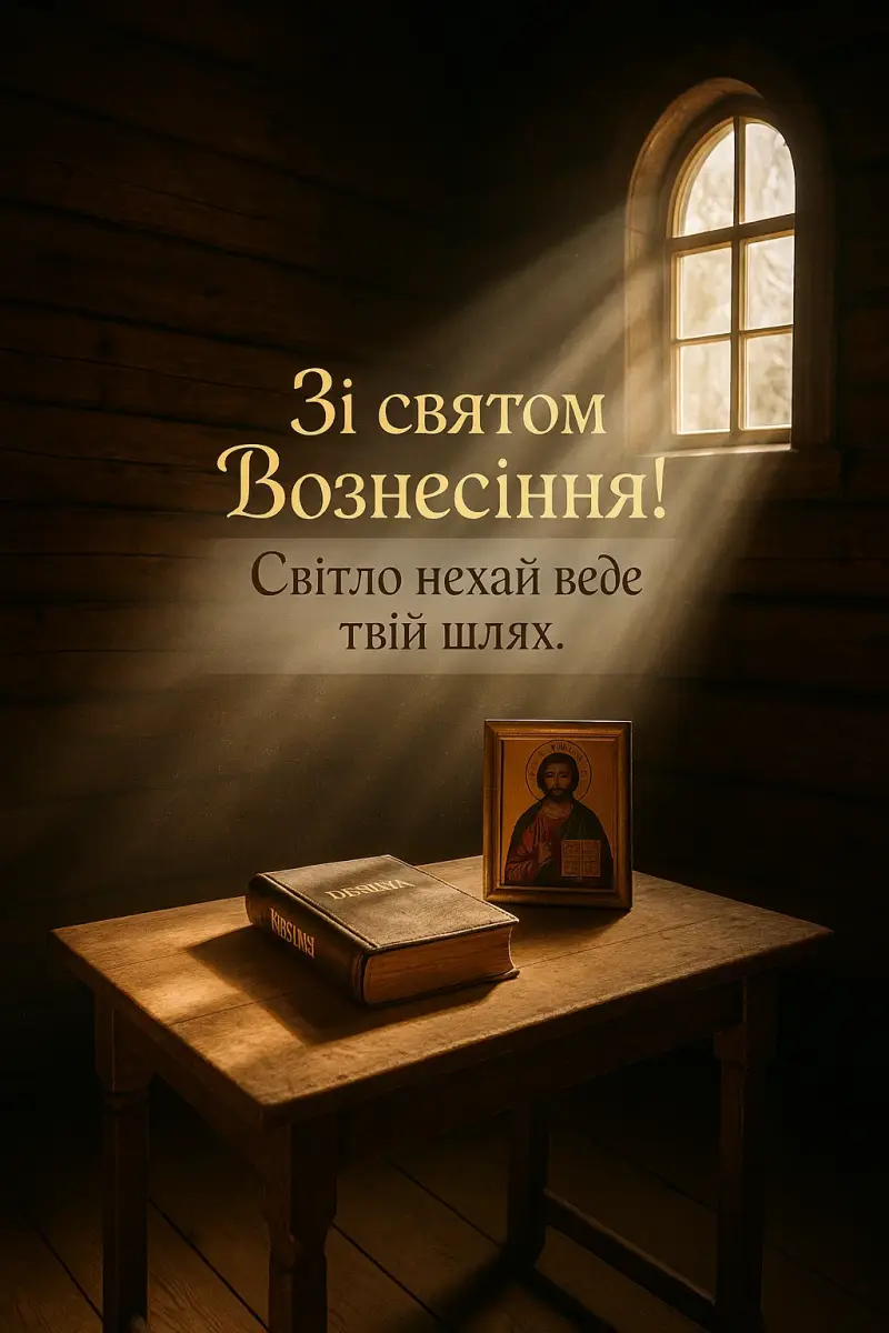 Привітання з Вознесінням Господнім українською