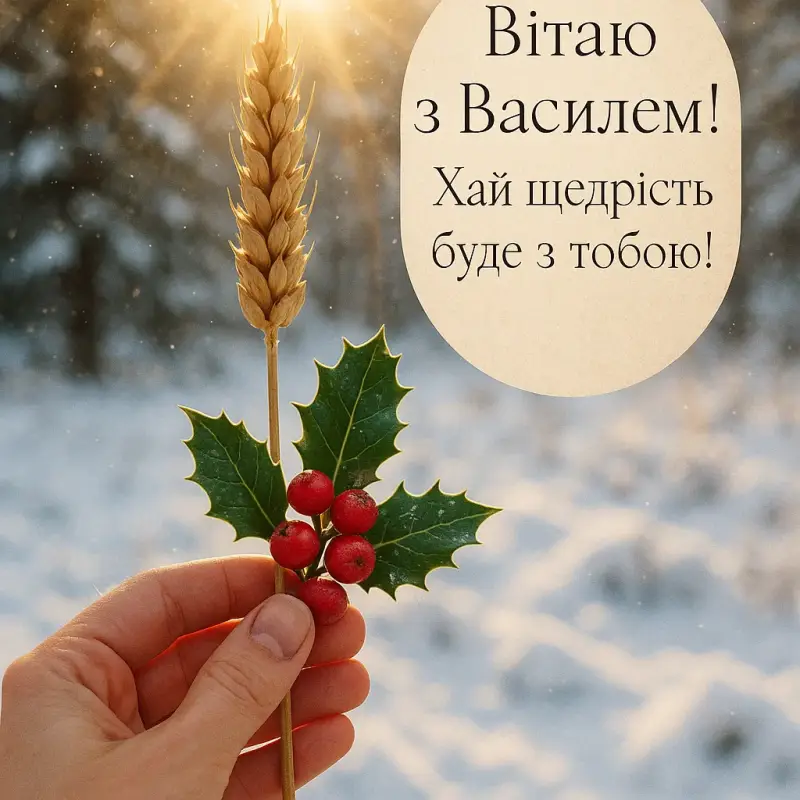 Привітання з Василем і старим Новим роком